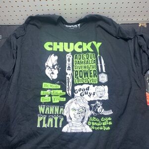 NEW 2x Chucky Graphic Tee Long Sleeve